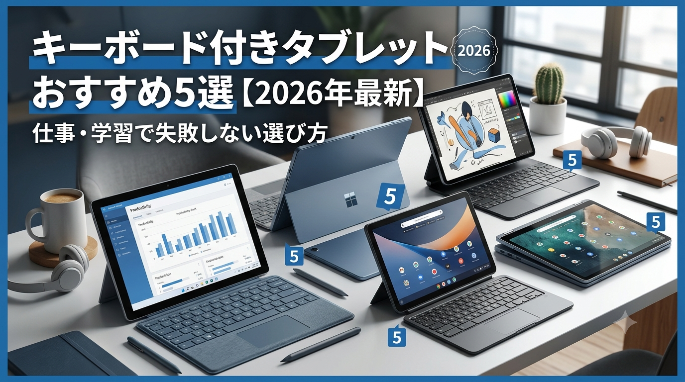 キーボード付きタブレットおすすめ5選【2026年最新】仕事・学習で失敗しない選び方